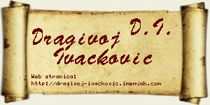 Dragivoj Ivačković vizit kartica